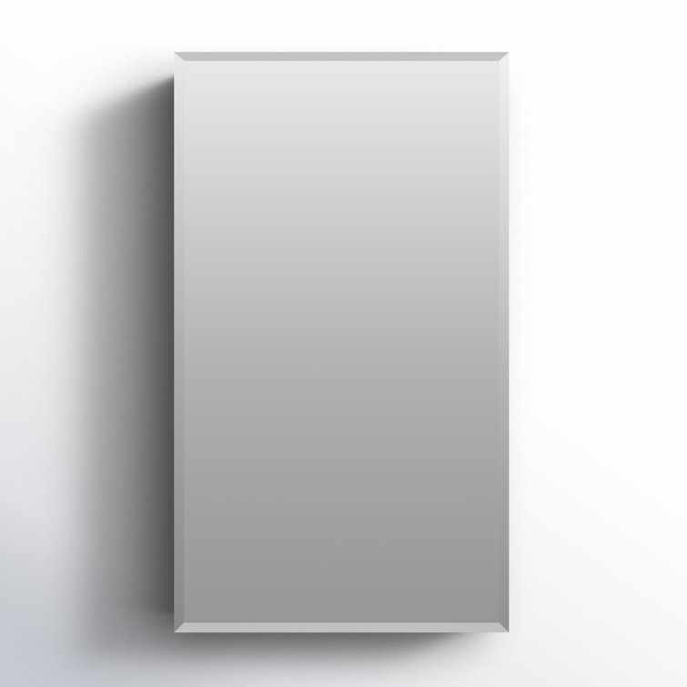 CLC 15" x 26" Frameless Aluminum Medicine Cabinet with Beveled Mirror