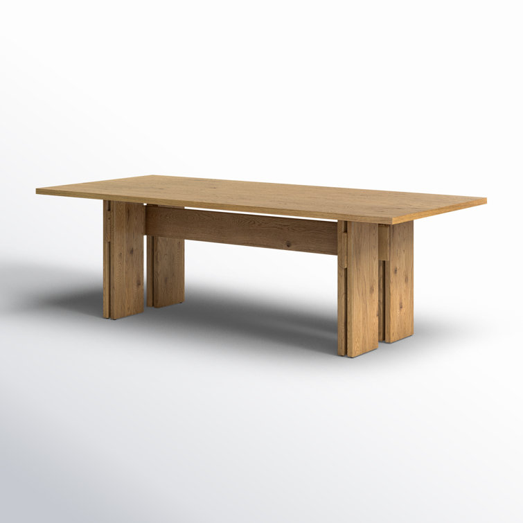 Geneva 94'' Dusted Oak MDF Trestle Dining Table