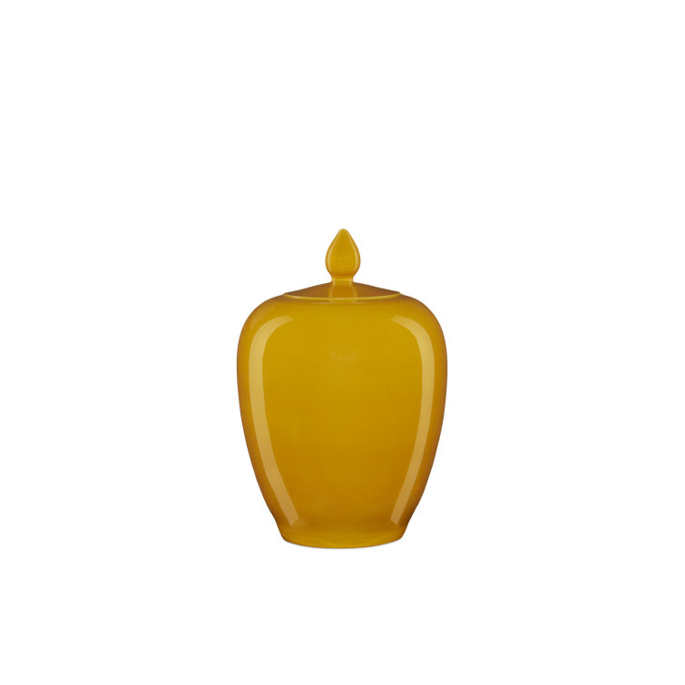 Imperial Yellow Porcelain Decorative Ginger Jar