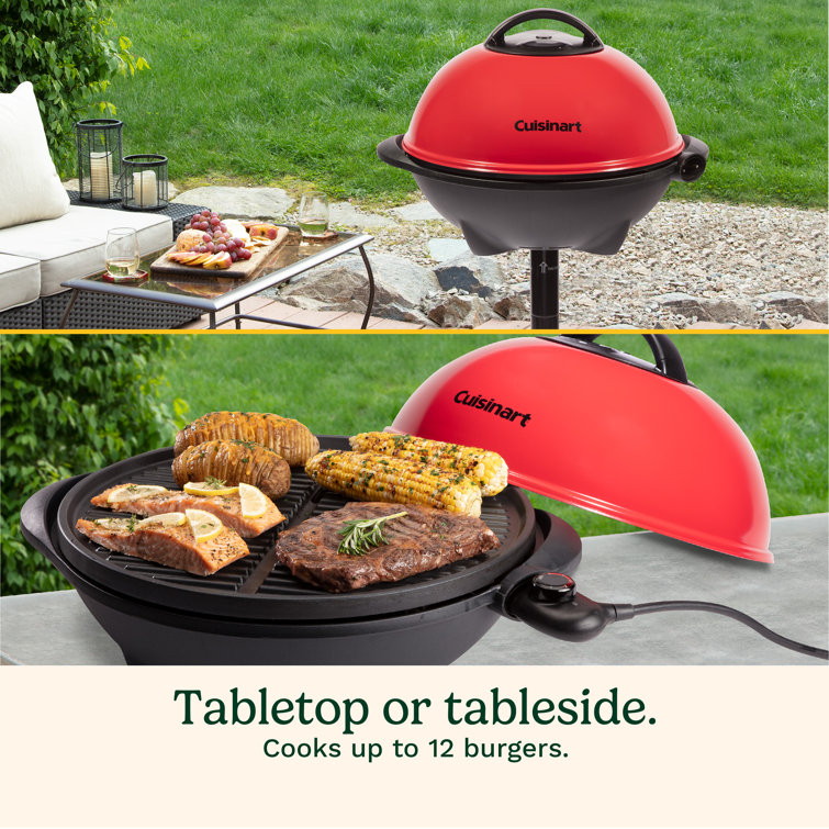 Cuisinart Red 2-in-1 Indoor/Outdoor Electric Grill