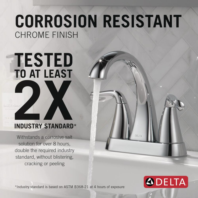 Arvo Chrome Two-Handle Centerset Bathroom Faucet