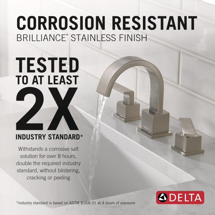 Delta Vero 6-16" Widespread Stainless Steel Bathroom Faucet