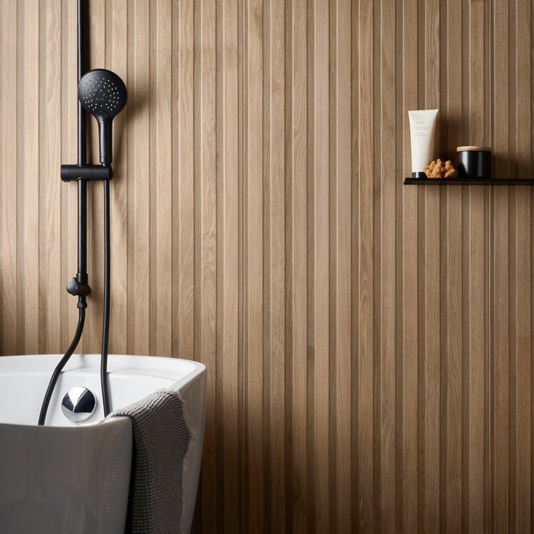 Brookline Ribbon Tan Brown Matte Porcelain Large Format Tile