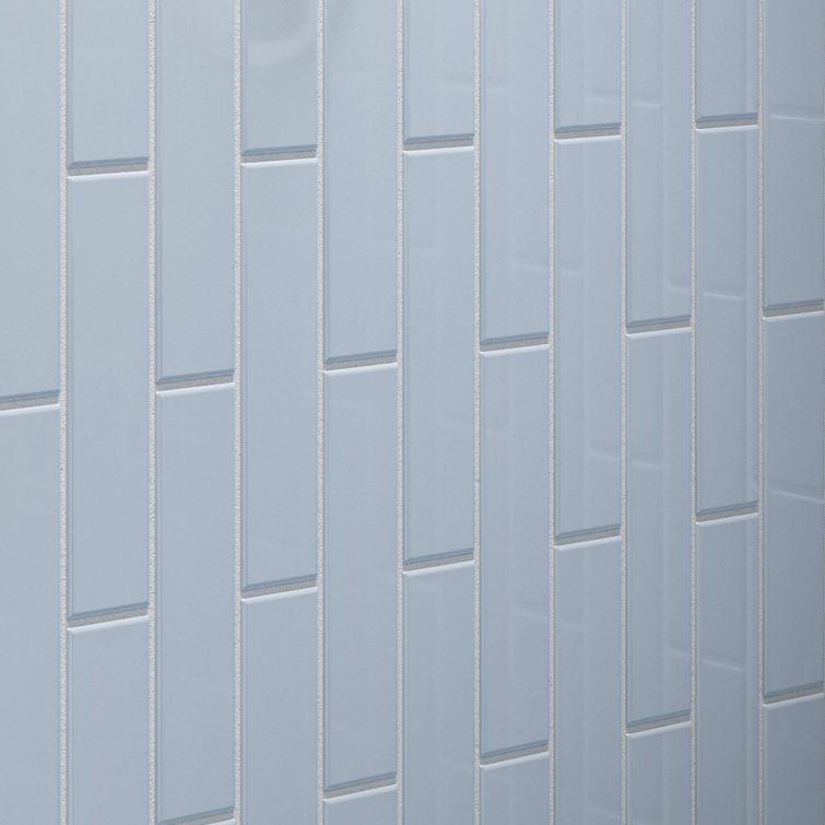 Caribbean Blue Gloss Glass Subway Tile 2x8
