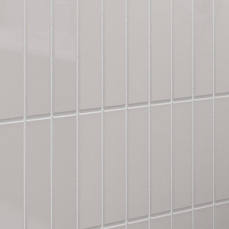 Misty Gray Gloss 2x8 Glass Subway Tile