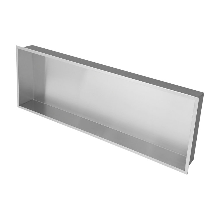 Brushed Nickel Stainless Steel Wall Niche 37" x 13"