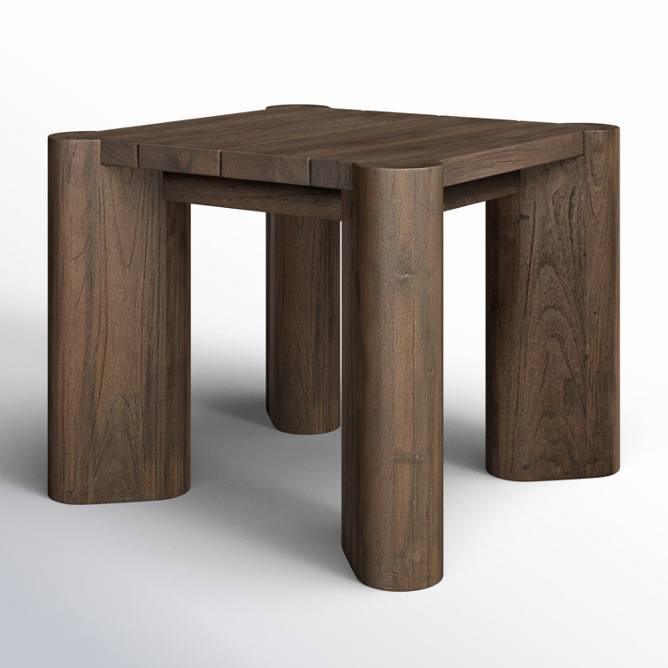 Heritage Brown Reclaimed Wood Parsons Side Table