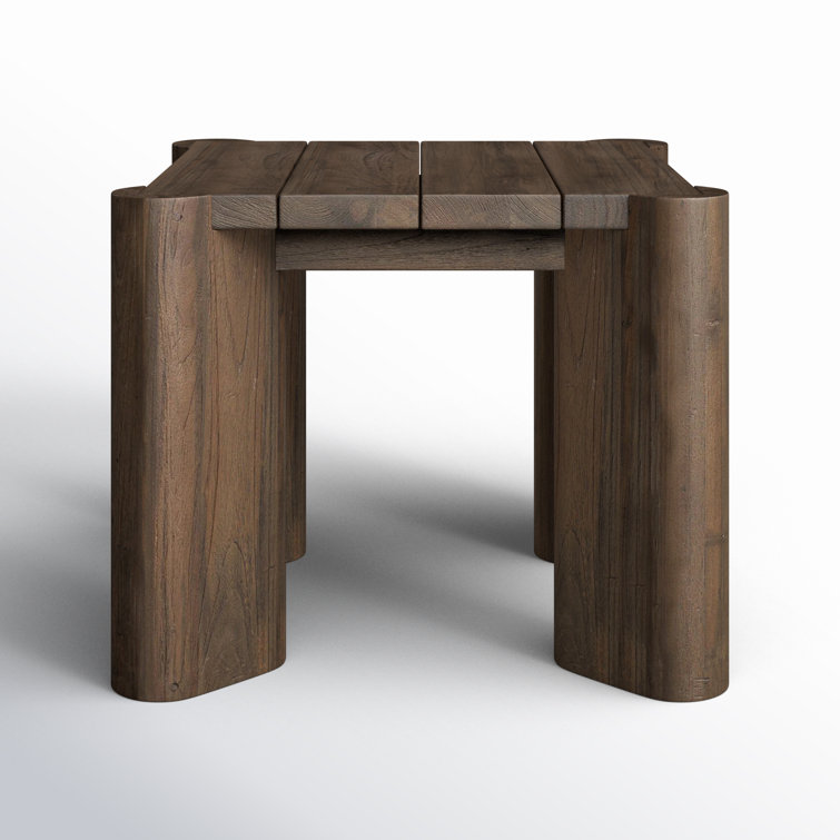 Heritage Brown Reclaimed Wood Parsons Side Table