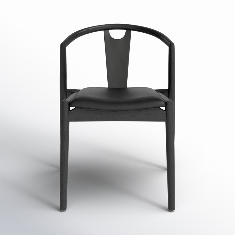 Blanche Black Faux Leather Low-Back Swivel Side Chair