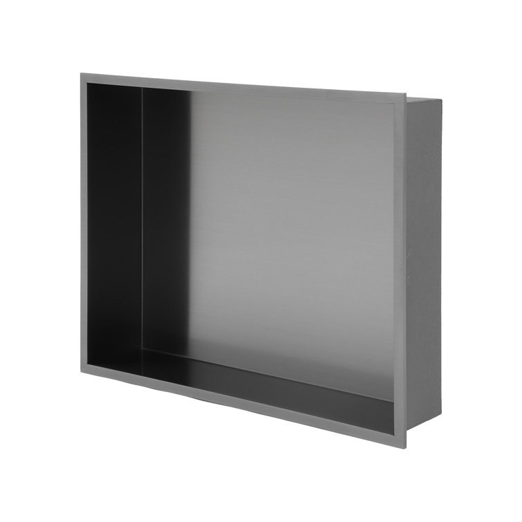 Matte Black Stainless Steel Shower Wall Niche