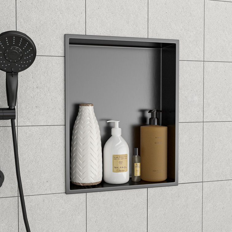 Matte Black Stainless Steel Shower Wall Niche