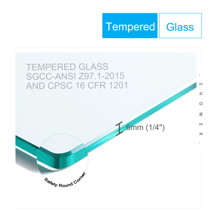 Chrome 70" Sliding Bypass Shower Door with Tempered Glass