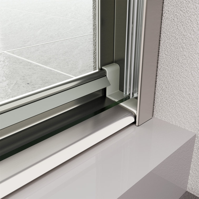 Chrome 70" Sliding Bypass Shower Door with Tempered Glass