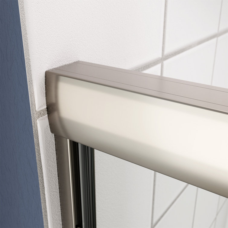 Chrome 70" Sliding Bypass Shower Door with Tempered Glass