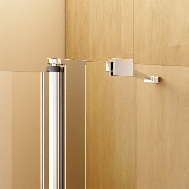 43" W x 58" H Frameless Chrome Folding Shower Doors with Tempered Glass