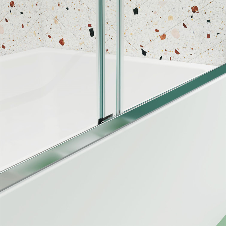Chrome 70" Sliding Bypass Shower Door with Tempered Glass