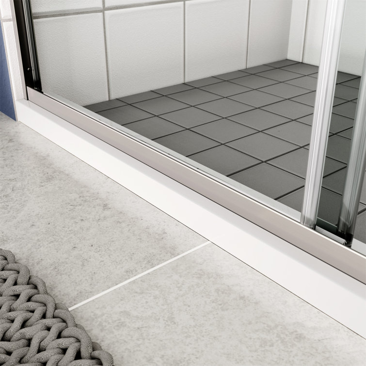 Chrome 70" Sliding Bypass Shower Door with Tempered Glass