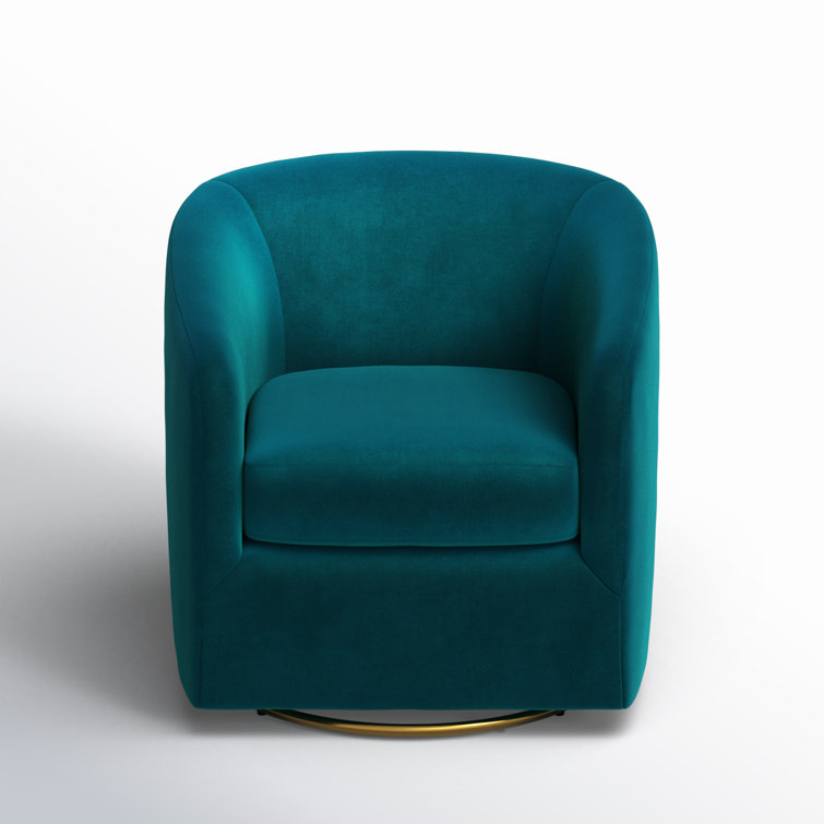 Holden Velvet Swivel Barrel Chair