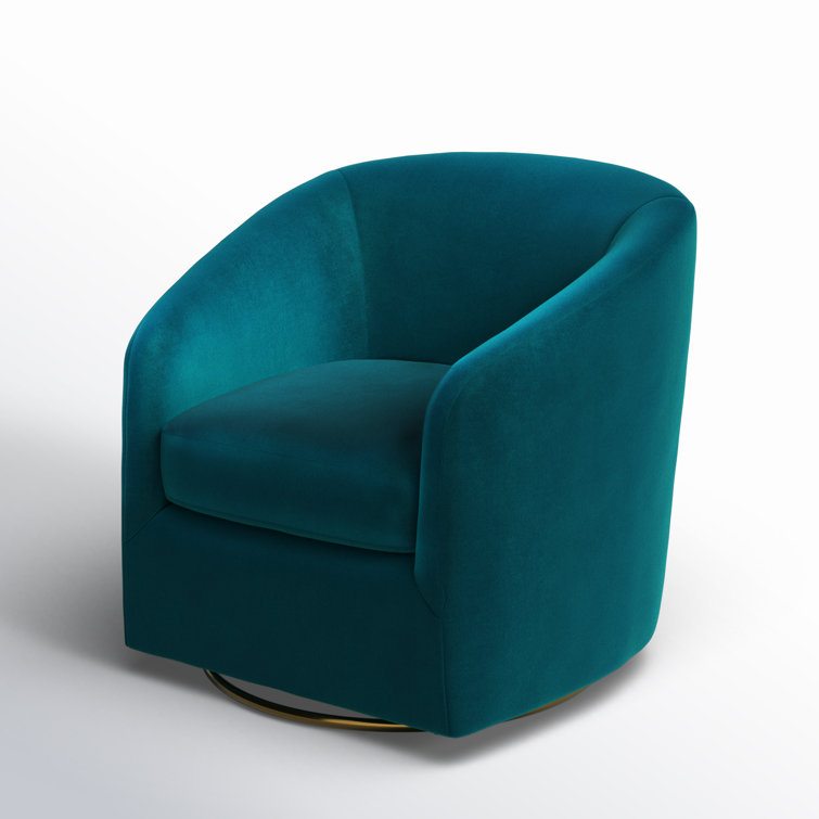 Holden Velvet Swivel Barrel Chair