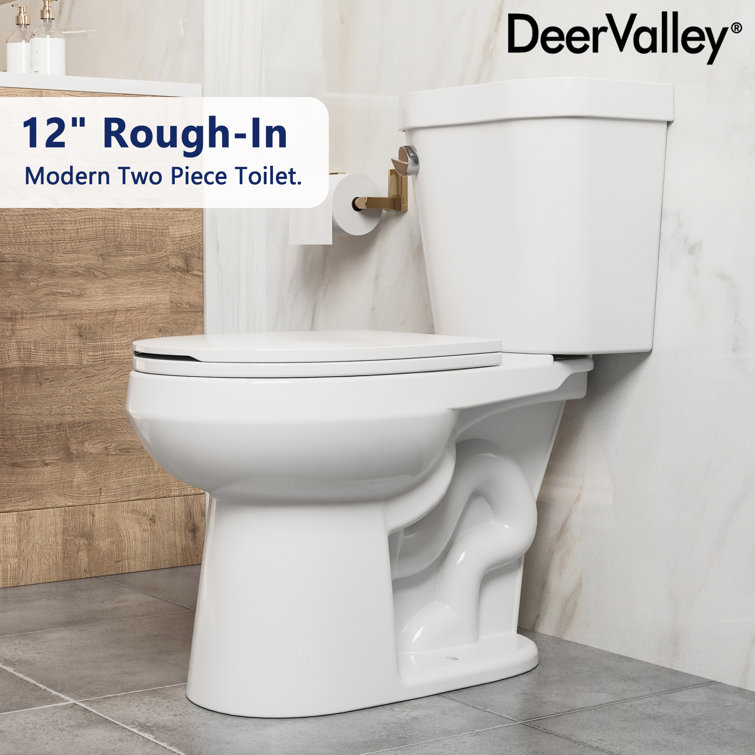 White Round Dual Flush ADA Chair Height Toilet with Soft Close Seat