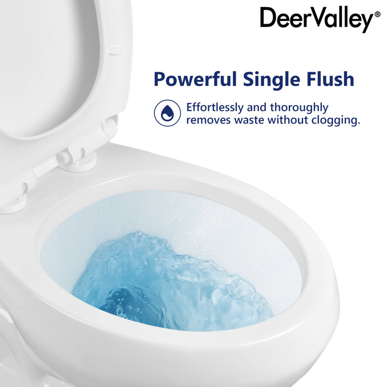 White Round Dual Flush ADA Chair Height Toilet with Soft Close Seat