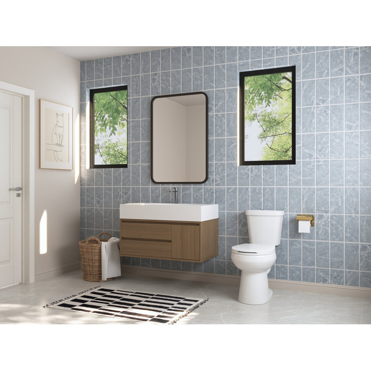 White Round Dual Flush High Efficiency Two-Piece Toilet