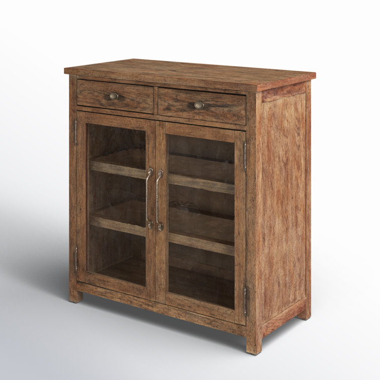 Rustic Brown Oak Veneer Pie Chest with Soft Close Drawer