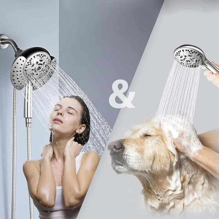 Nickel Dual-Head Rainfall and Handheld Shower Combo