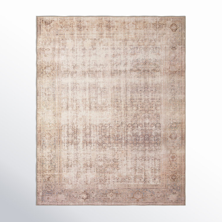 Georgie Ocean and Sand Rectangular Synthetic Area Rug