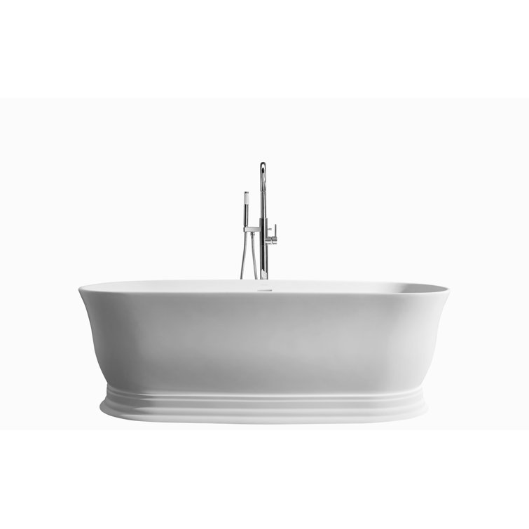 Heritage 70.9'' Matte White Acrylic Freestanding Bathtub