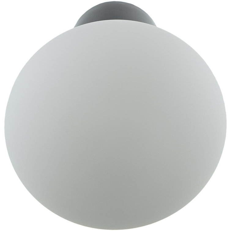 Black Ceramic Table Lamp with White Glass Shade