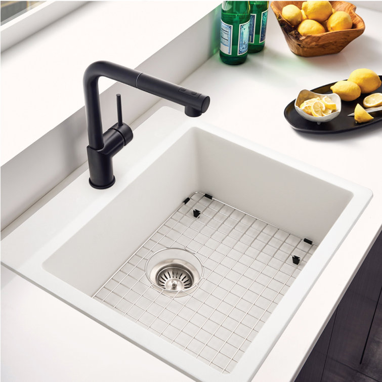 Cloud White Granite Composite Single Bowl Kitchen Sink