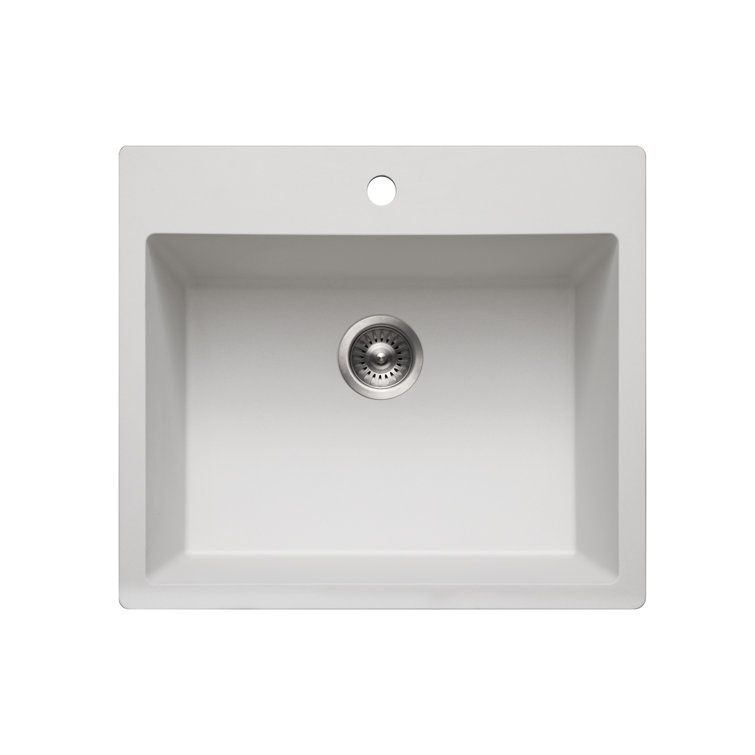 Cloud White Granite Composite Single Bowl Kitchen Sink