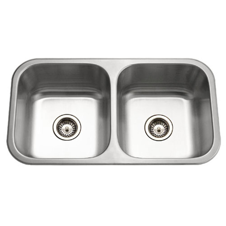 Belleo 32" Stainless Steel Drop-In Double Bowl Kitchen Sink