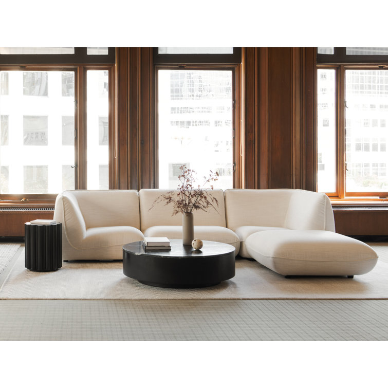 Sculptural Black Concrete Indoor/Outdoor Side Table