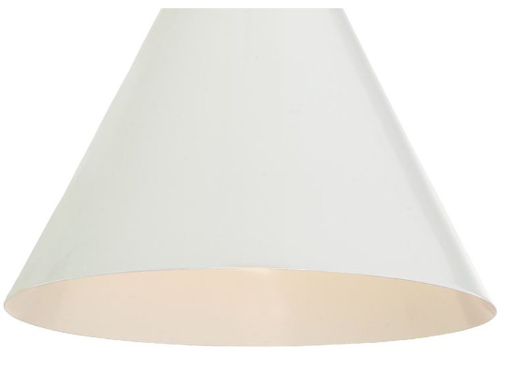 Vibrant Gold and White Steel Cone Pendant Light