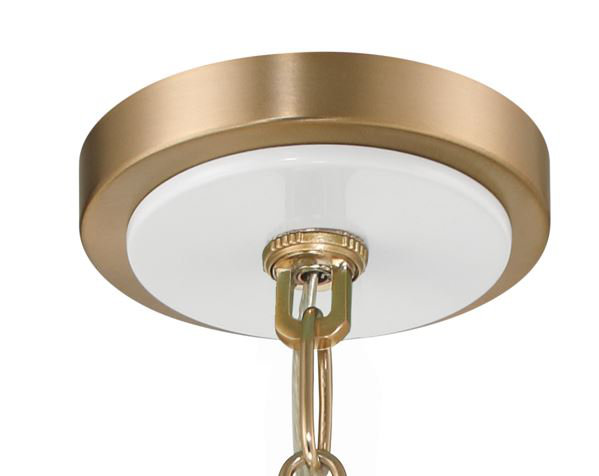 Vibrant Gold and White Steel Cone Pendant Light