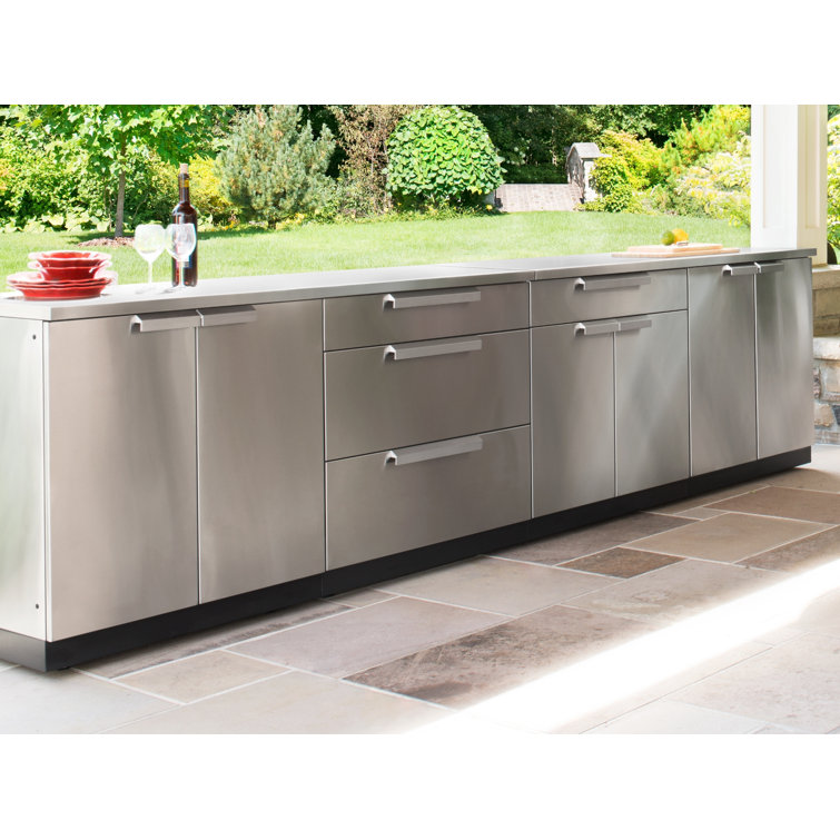 Stainless Steel 5-Piece Outdoor Kitchen Cabinet Set