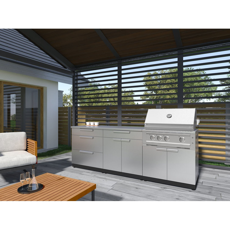 Stainless Steel 5-Piece Outdoor Kitchen Cabinet Set