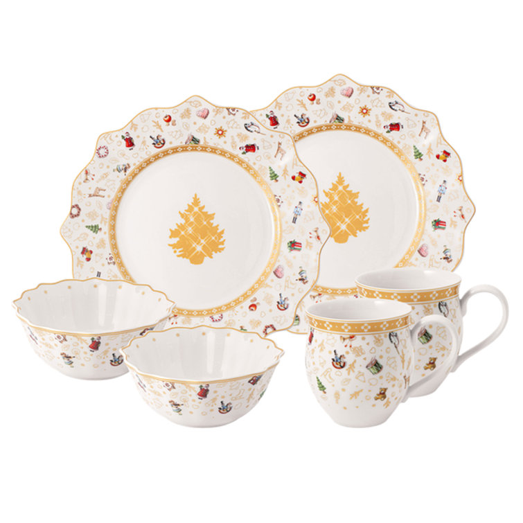 Toy's Delight Porcelain Breakfast Set for 2 - Anniversary Edition