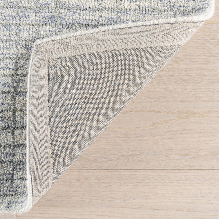 Melrose Light Blue & Grey Hand-Tufted Wool 4' x 6' Area Rug