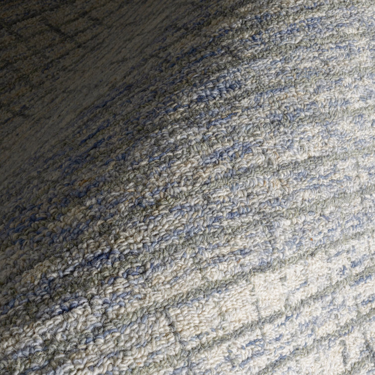 Melrose Light Blue & Grey Hand-Tufted Wool 4' x 6' Area Rug