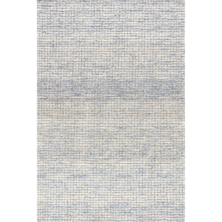 Melrose Light Blue & Grey Hand-Tufted Wool 4' x 6' Area Rug