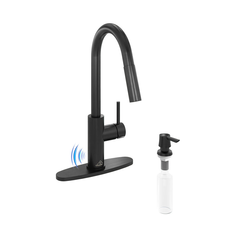 Matte Black Stainless Steel Pull Down Sprayer Kitchen Faucet