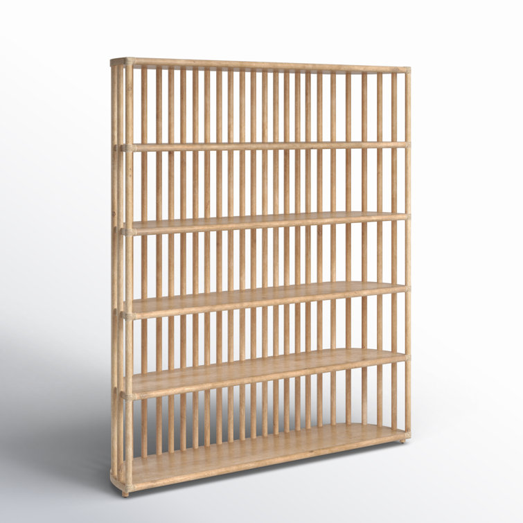 Dune Light Brown Oak Veneer Slatted Bookcase