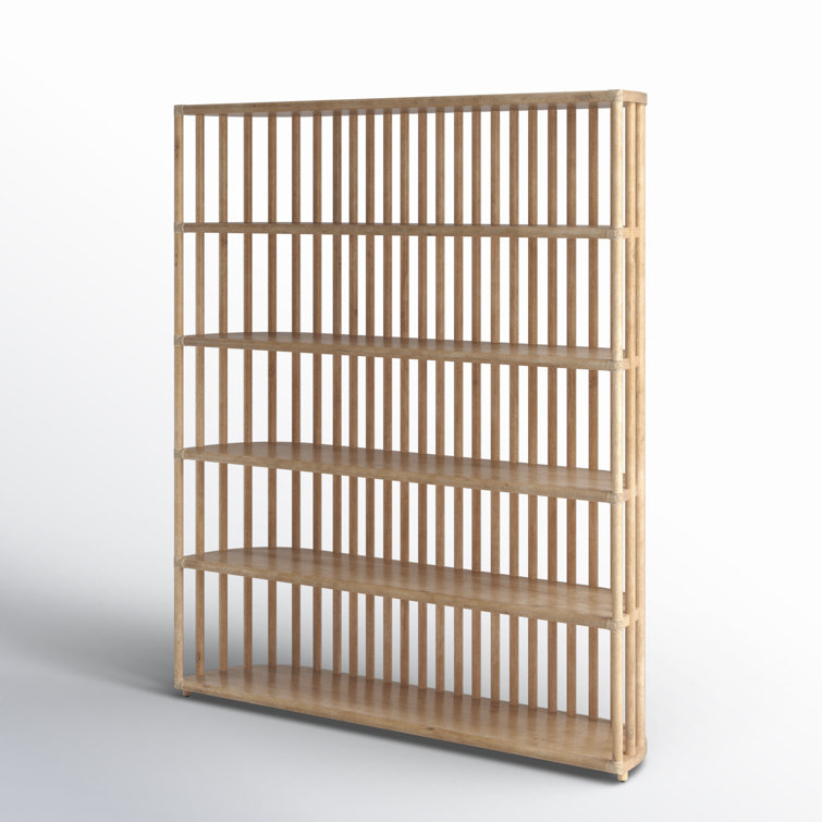Dune Light Brown Oak Veneer Slatted Bookcase