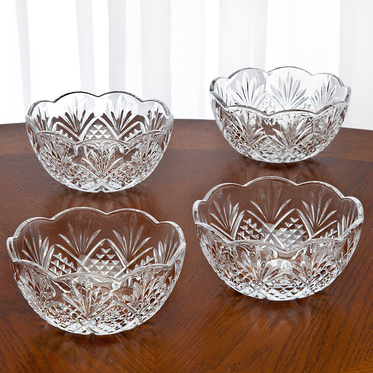 Dublin Clear Crystal 3.5oz Dessert and Candy Bowls Set