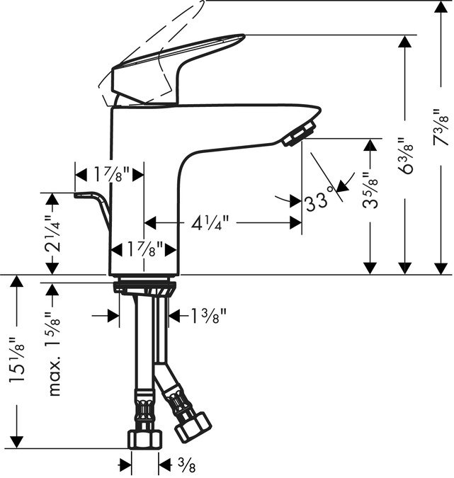 Modern Elegance Brushed Nickel Single Hole Faucet with Eco-Friendly Design