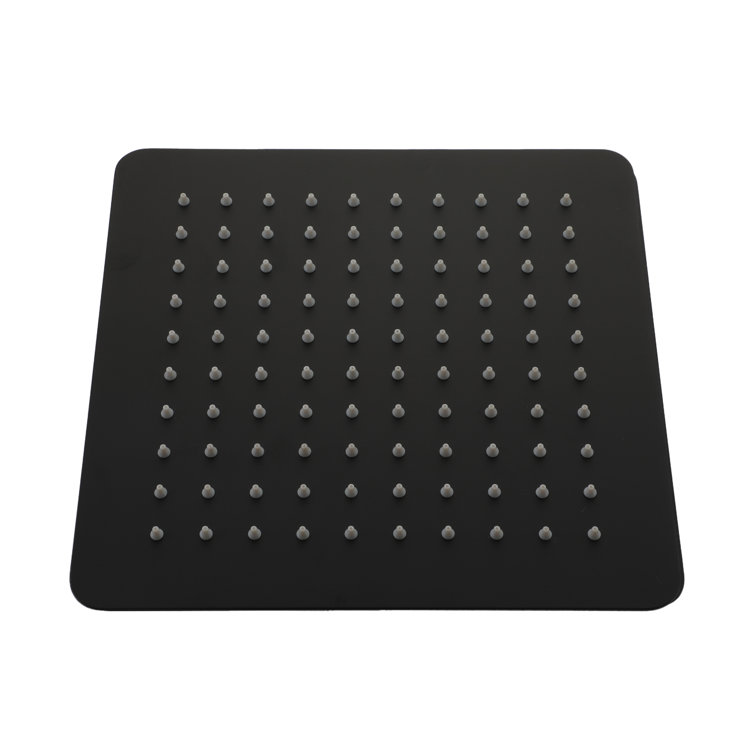 10" Matte Black Stainless Steel Square Rain Shower Head