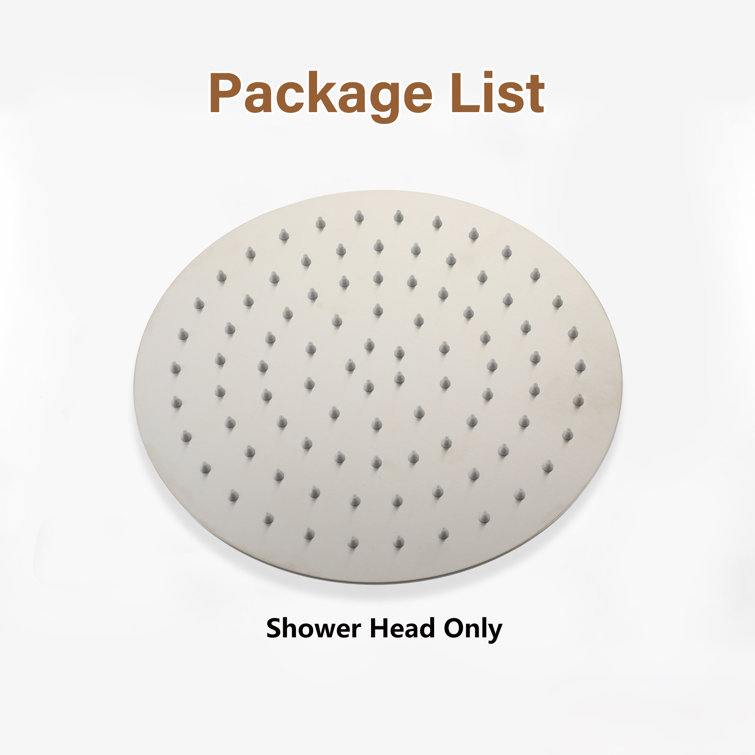 10" Round Brushed Nickel Rain Shower Head